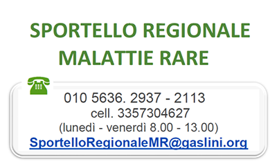 Sportello regionale malattie rare
